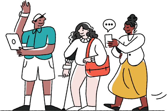 Clipart of three people