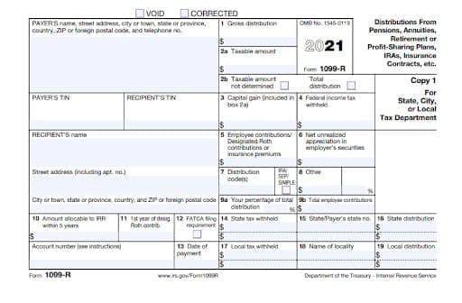a 1099-R form
