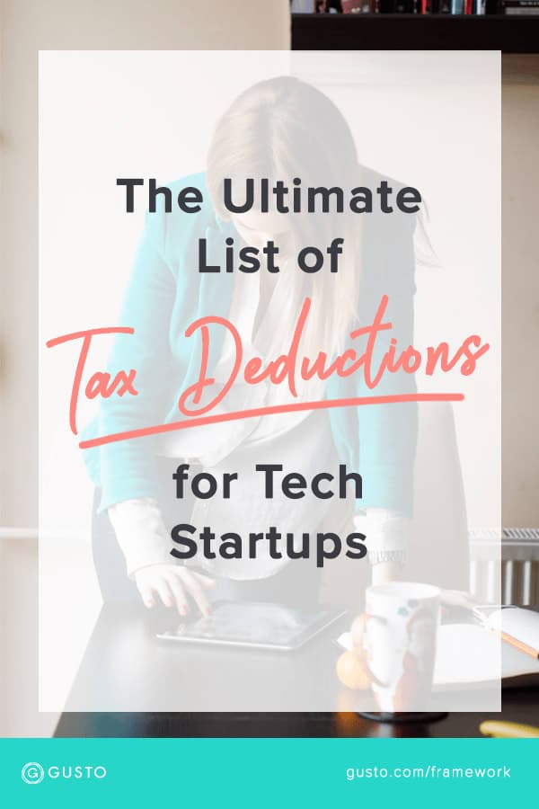 The Ultimate List of Tax Deductions for Tech Startups in 2018 | Free Printable List