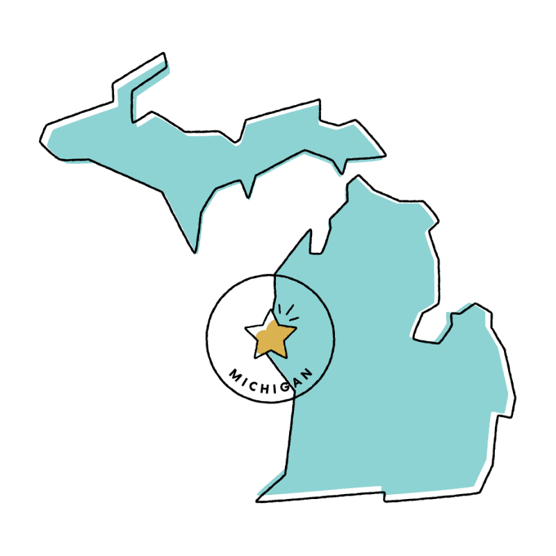 graphic illustration of the State of Michigan