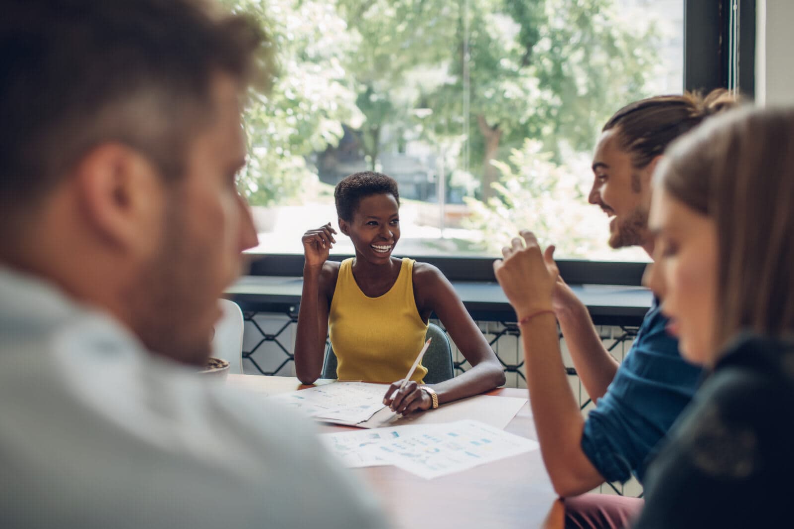 Businesspeople working together in the office