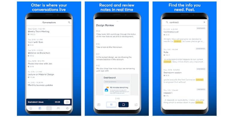Otter Voice Notes _ Best Android Apps for Small Business Owners