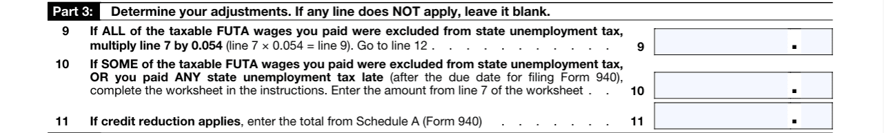 Screenshot of 2025 - Form 940 - Part 3