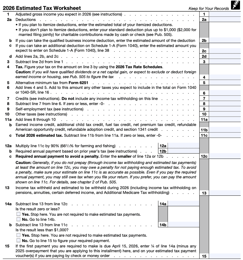 Form 1040-ES - 2023