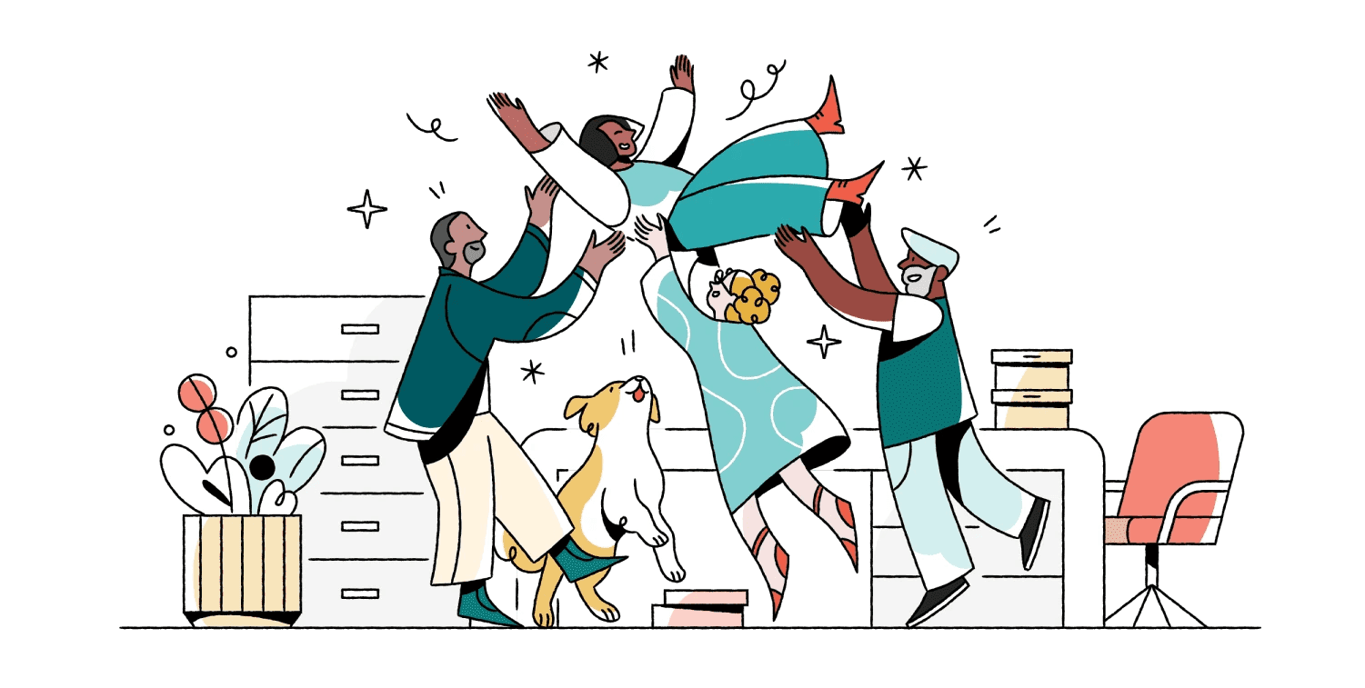 accountants celebrating