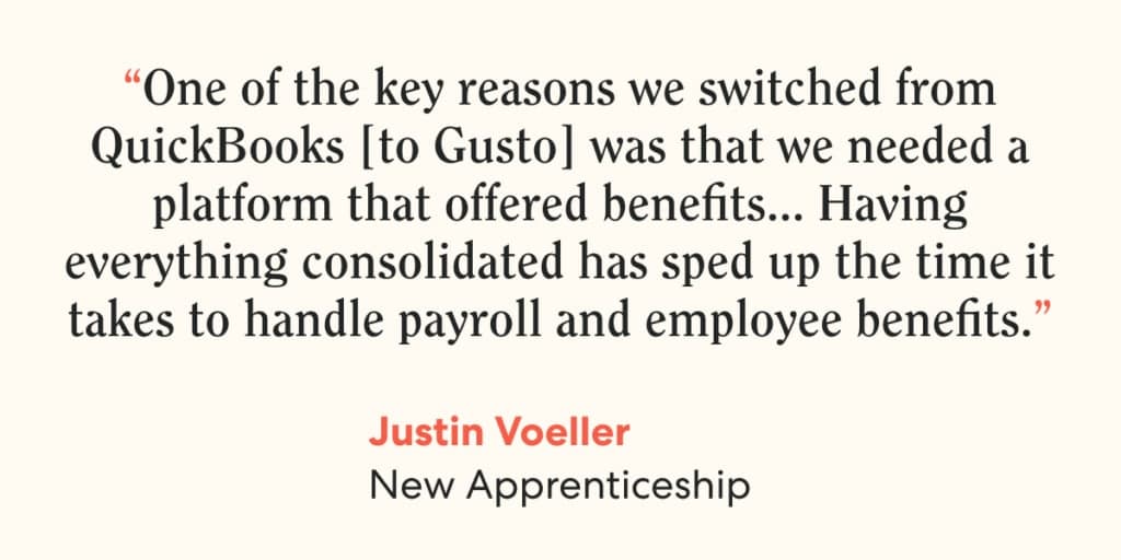 Quote from Justin Voeller on Gusto