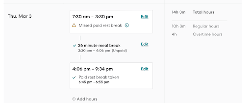 Gusto now supports both paid and unpaid breaks