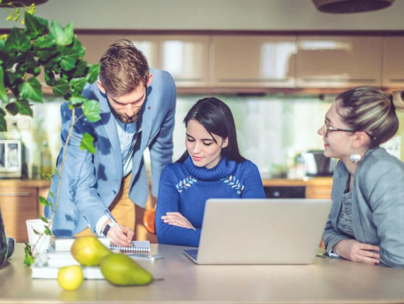 Accountants reviewing tax benefits with 40(K)