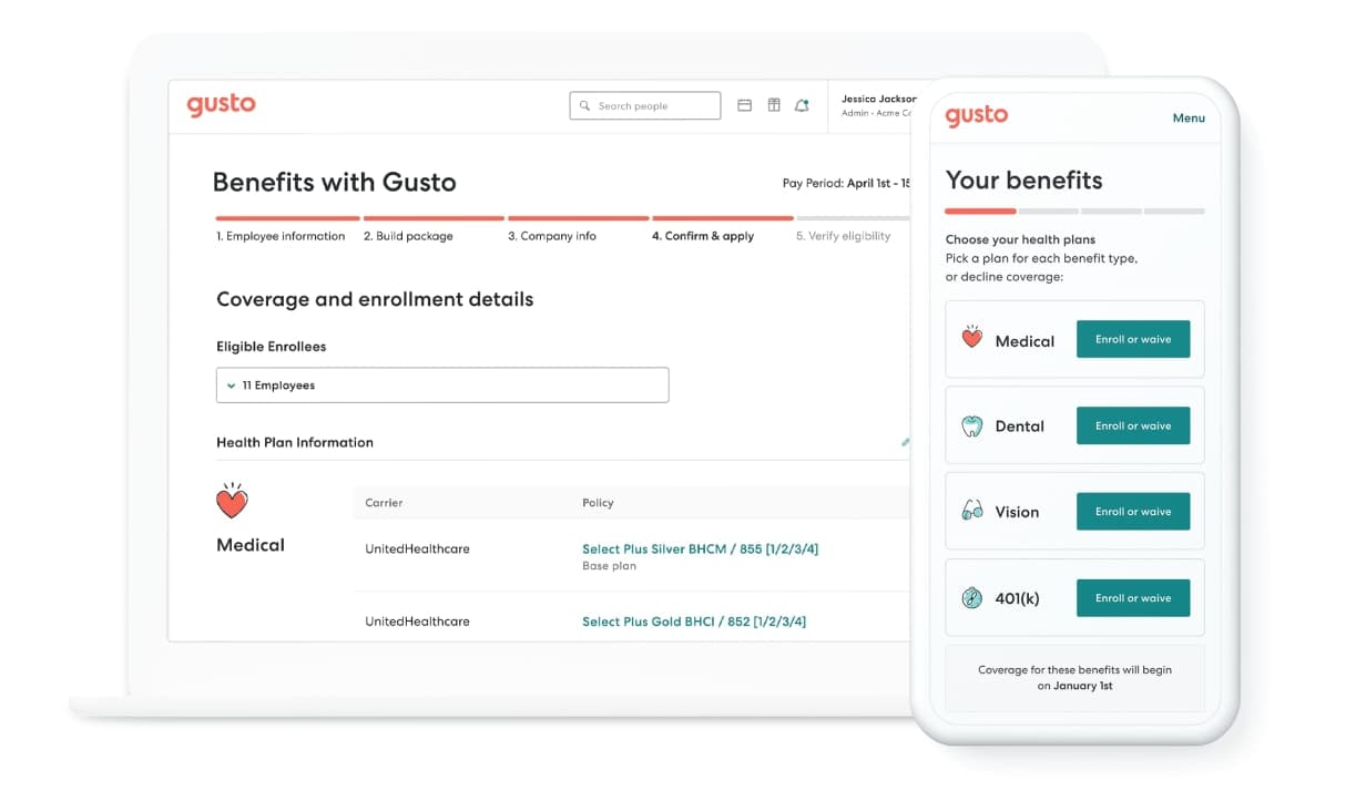 Your benefits with Gusto