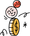 Coins stacked icon