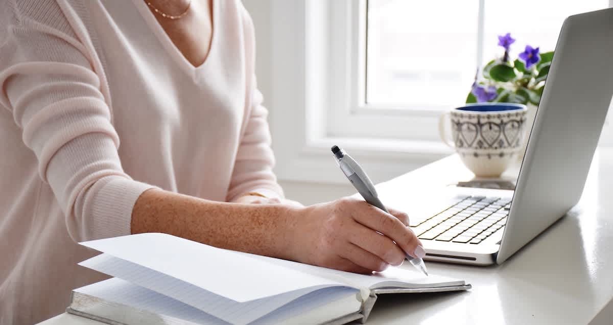 Woman sitting at a desk