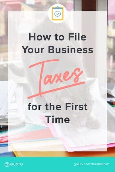 How to File Small Business Taxes Checklist Pinterest Image