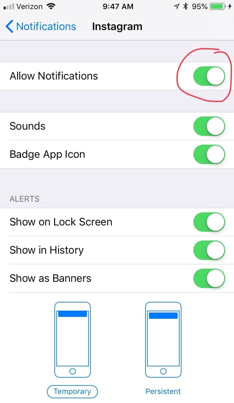 How to turn off iPhone notifications