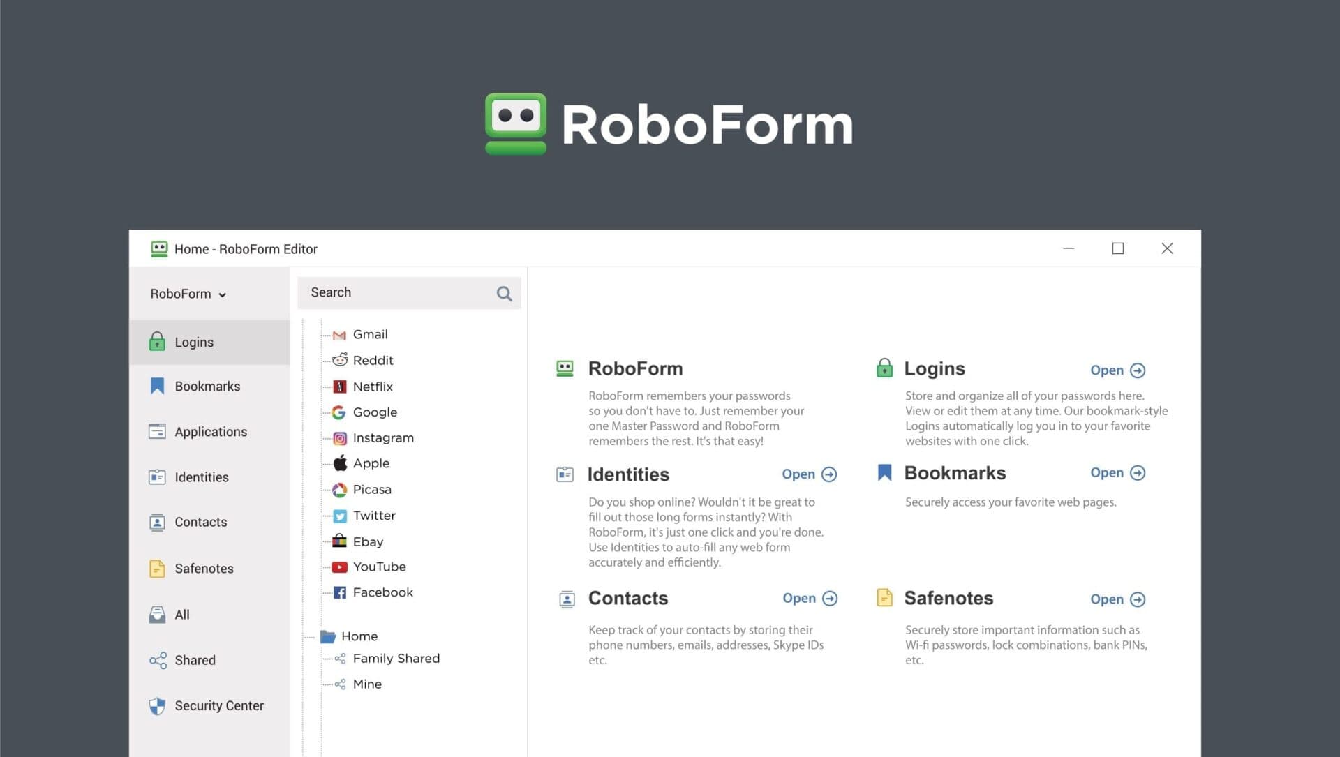 RoboForm screenshot
