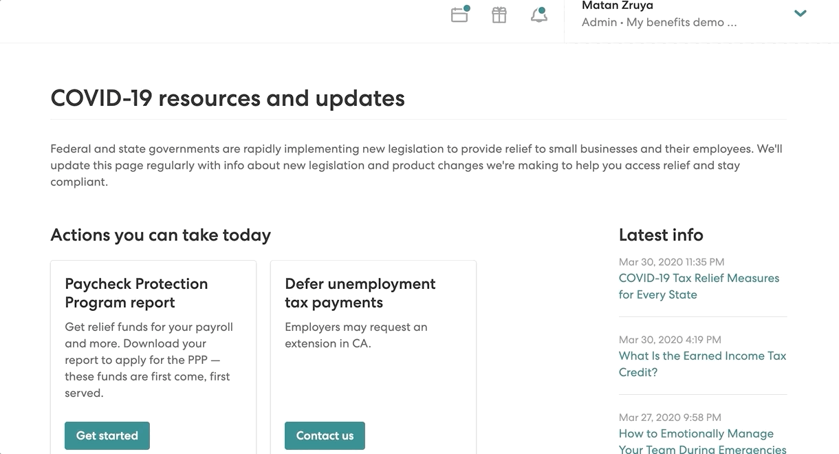 Daily updates and resources for customers in our app