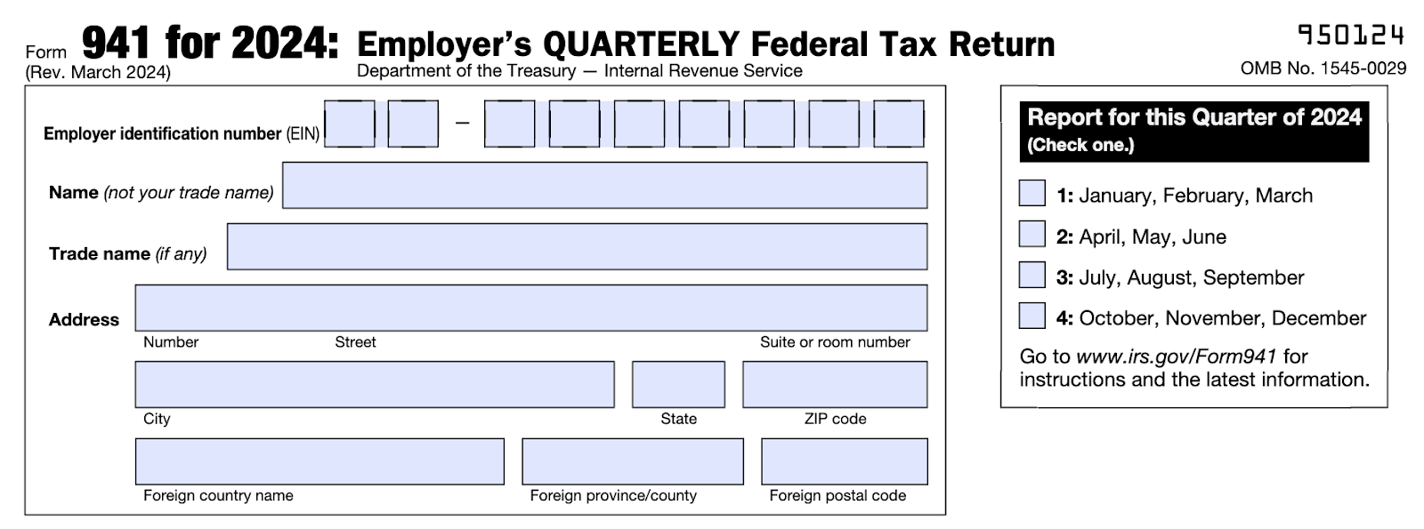 Form 941 instructions part 1 - intro