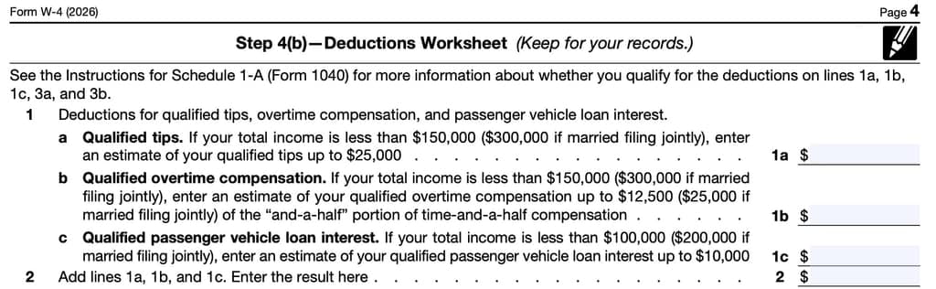 form w-4 deductions worksheet step 1 and 2