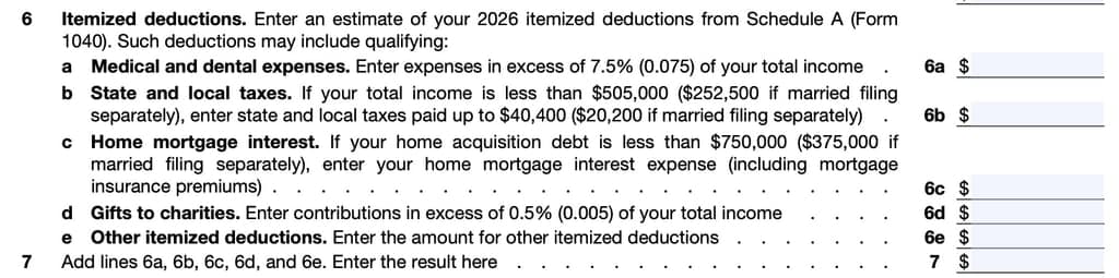 form w-4 deductions worksheet step 6 and 7
