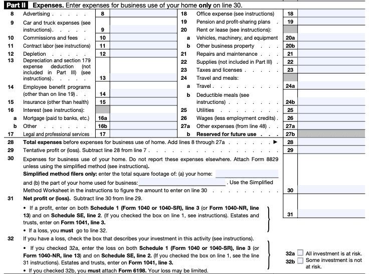 Part V of the Schedule C.