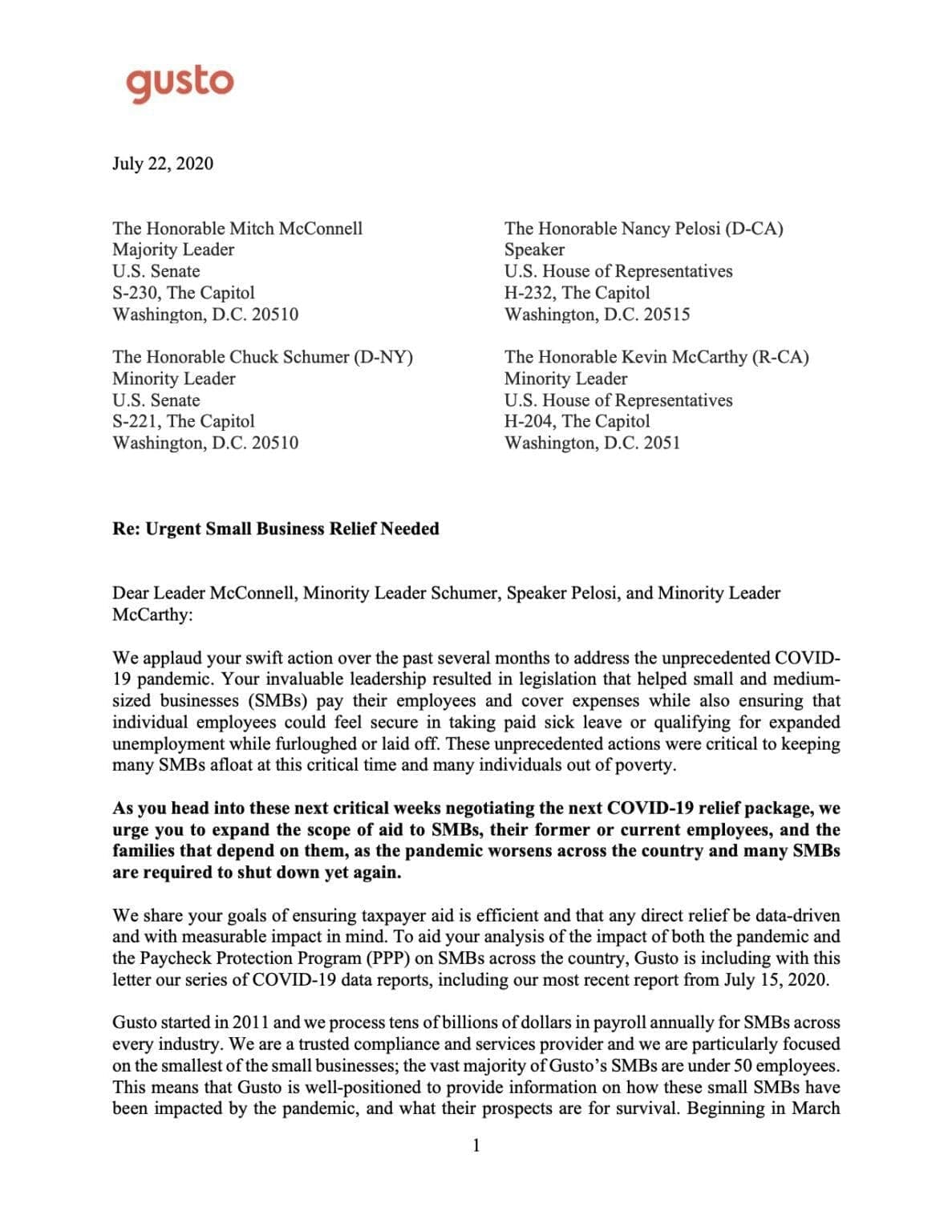 Letter to Congress 2020-07-22 FINAL SIGNED