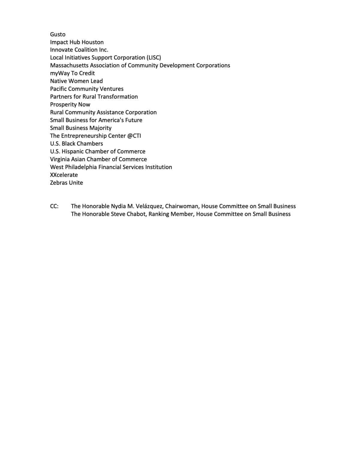 Page 30 Coalition Small Business Debt Relief Program Letter - Page 3