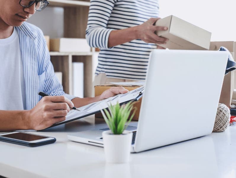 Client reviewing 401(K) or State IRA options
