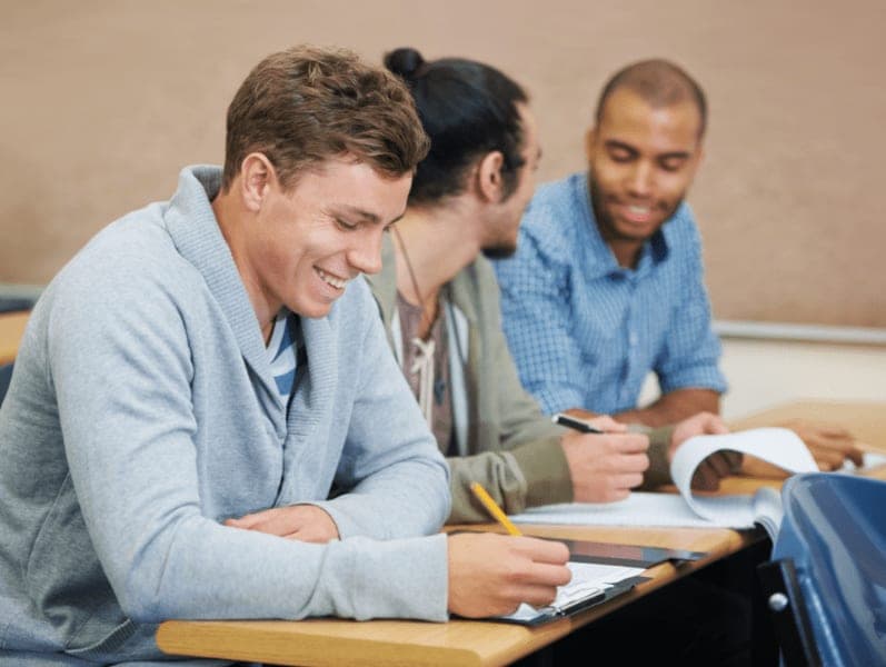Three young CPA Candidates preparing for there exam